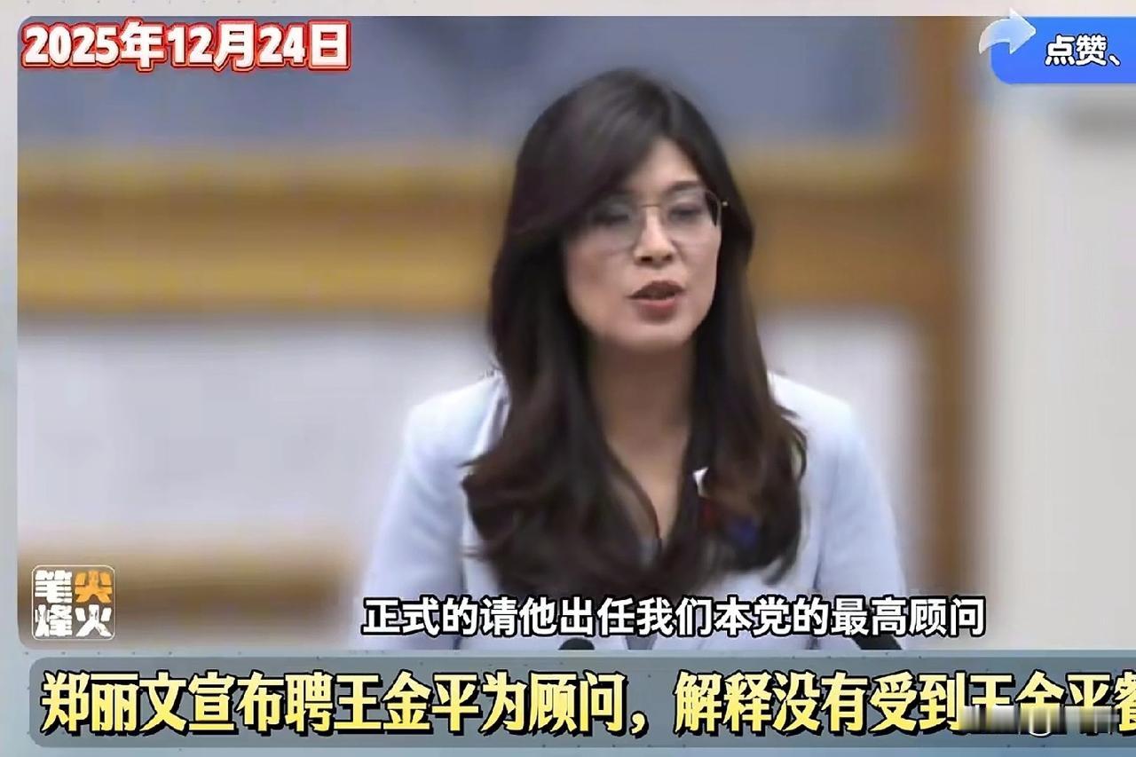 郑丽文直面“小英队长”被将，转头请来最大强援。
郑丽文邀请王金平担任国民党最高顾