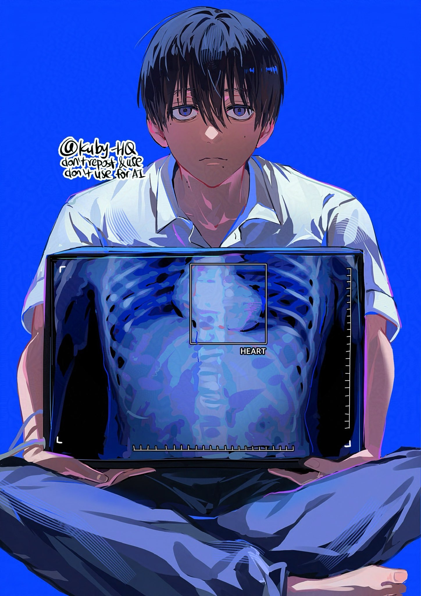 光死去的夏天动漫 “不要用异样的眼光去看待他人”绘：kuby_HQ ​​​