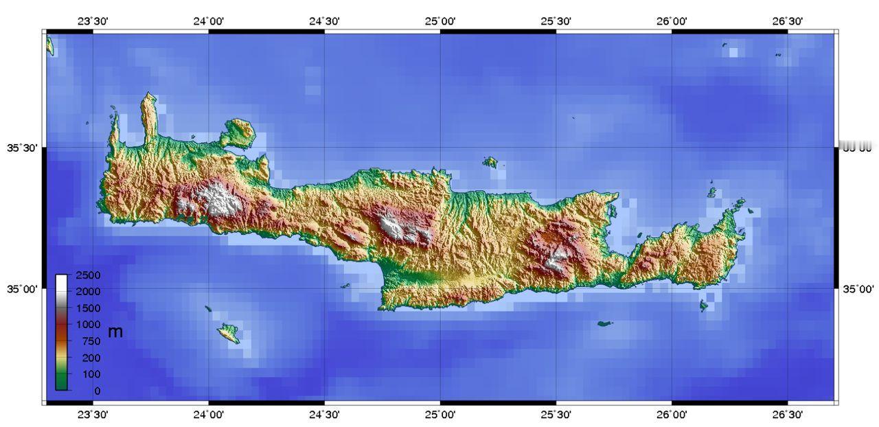 【地图】克里特岛地形图