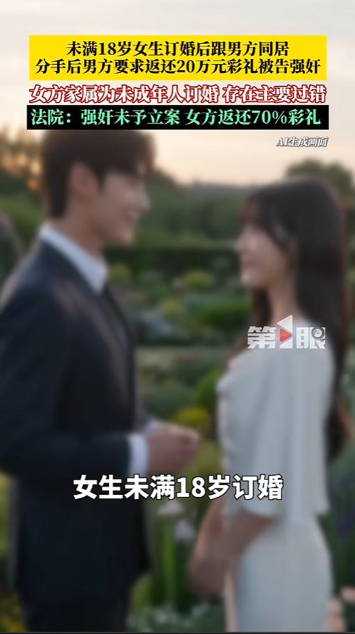 “万万没想到！”6月14日报道，河南，一男子和未成年女生订了婚，男方付了彩礼礼品