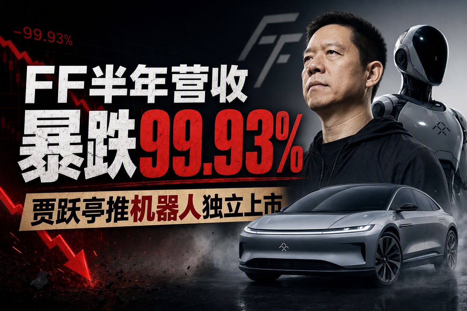 FF半年营收暴跌99.93%，贾跃亭推机器人独立上市