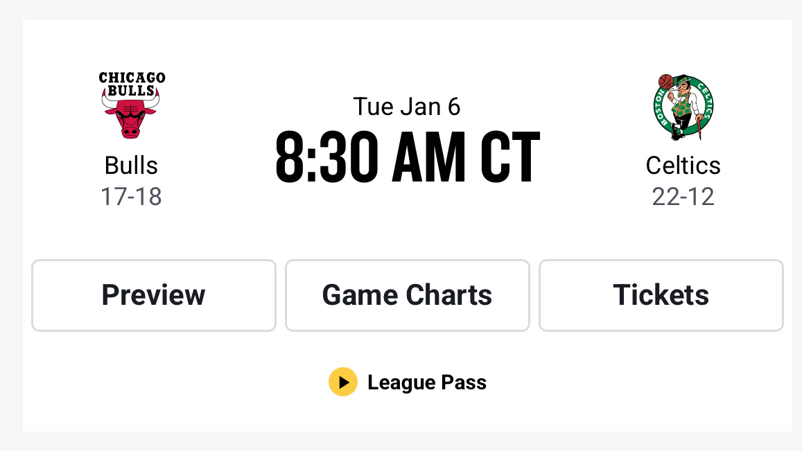 凯尔特人国度 直播预告 : 明早08:30【 2025-26赛季 】 NBA常规