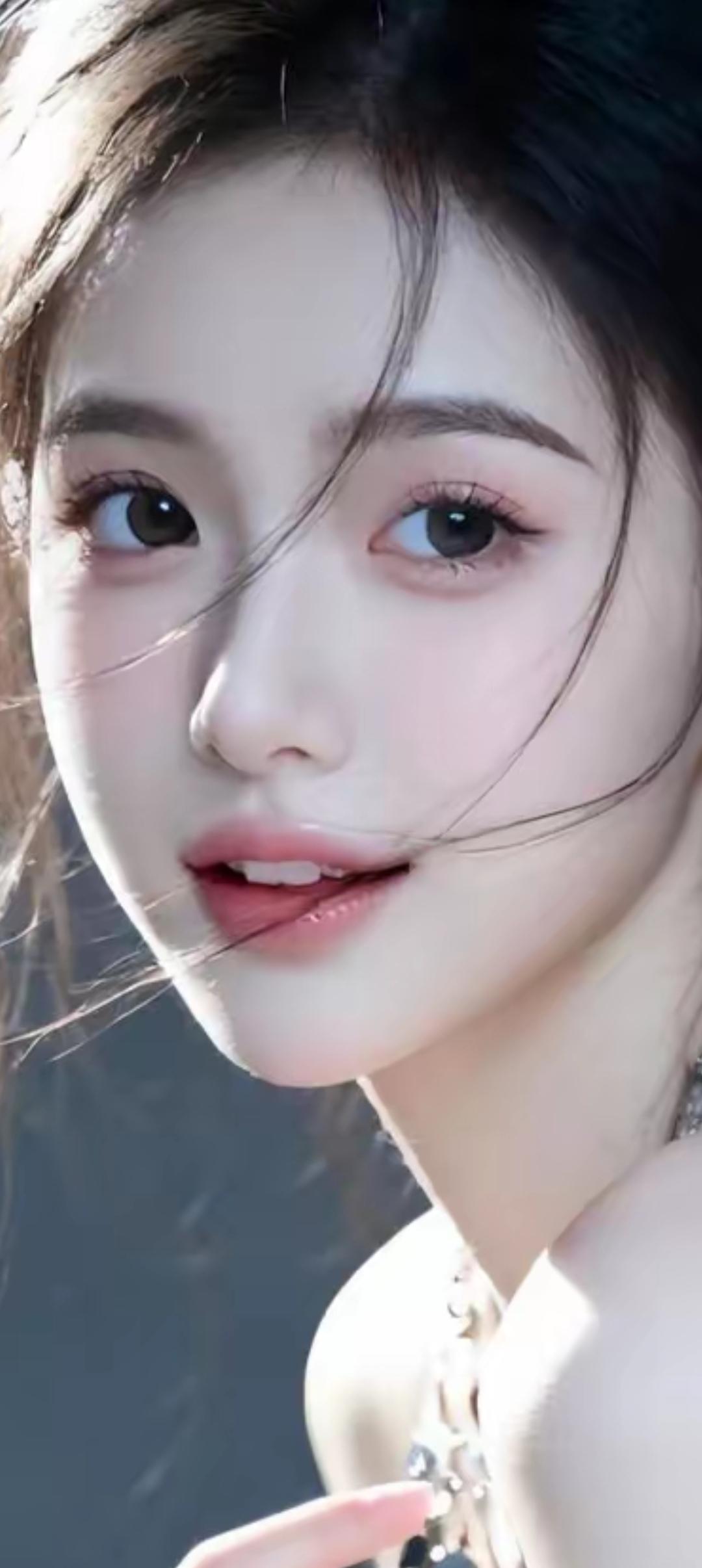 甜美少女，阳光下的迷人微笑