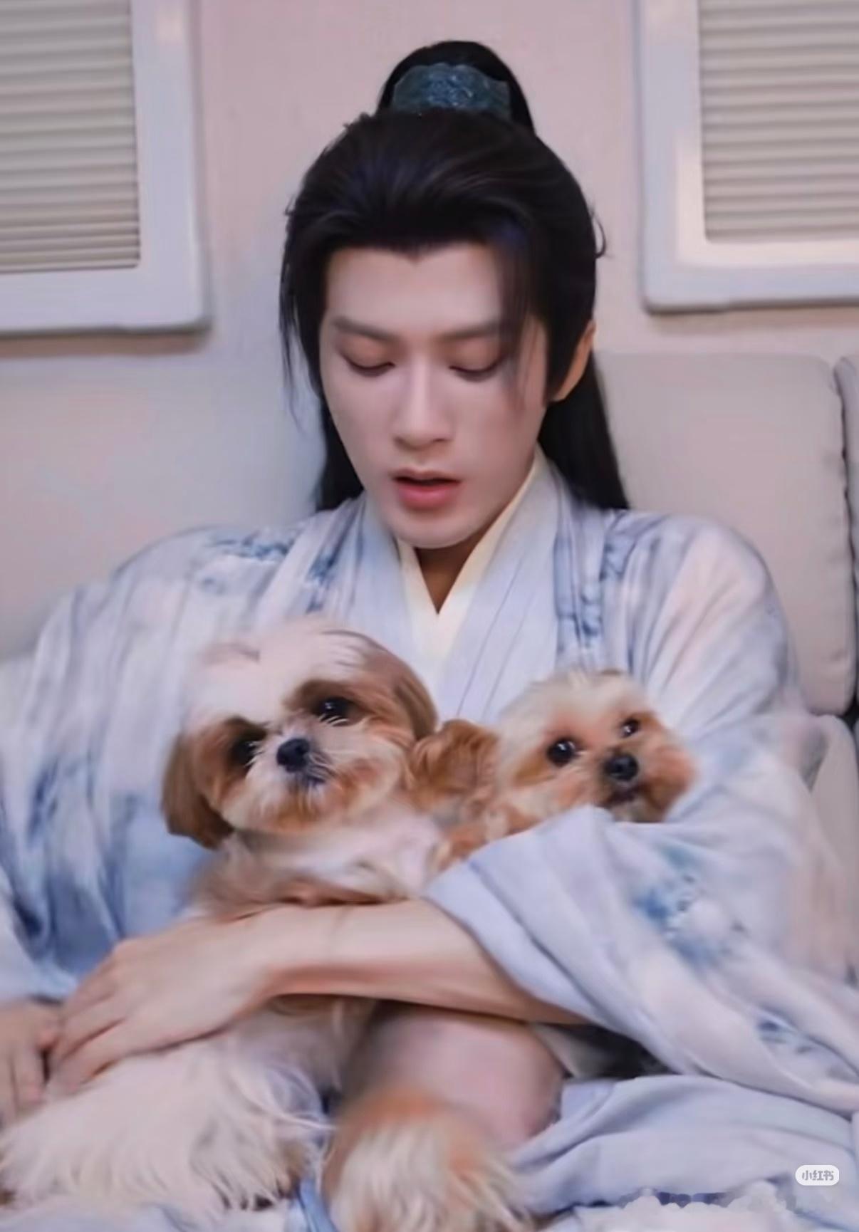 檀力球与檀小呆 拍照要看镜头爸比亲亲你俩就凑过去檀健次耳朵肉眼可见红了