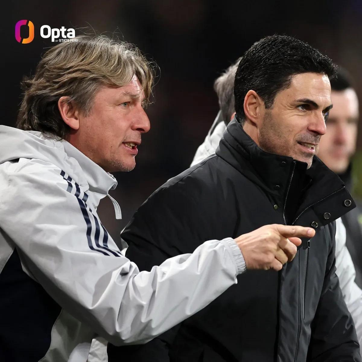 Opta数据统计，本赛季英超联赛中，阿森纳已有五场比赛未让对手完成一次射正，实现