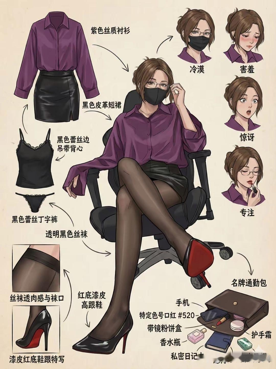 今天推荐写字楼女部门经理商务风穿搭。