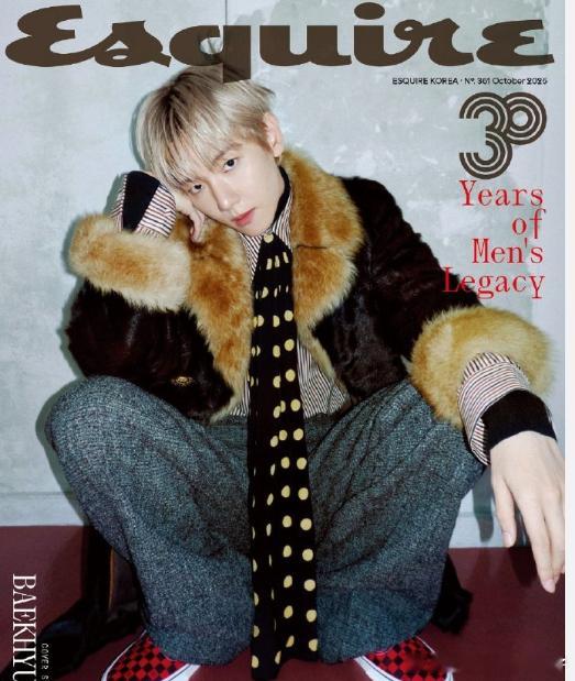 边伯贤金廷祐10月刊封面画报边伯贤金廷祐画报 《ESQUIRE KOREA》10
