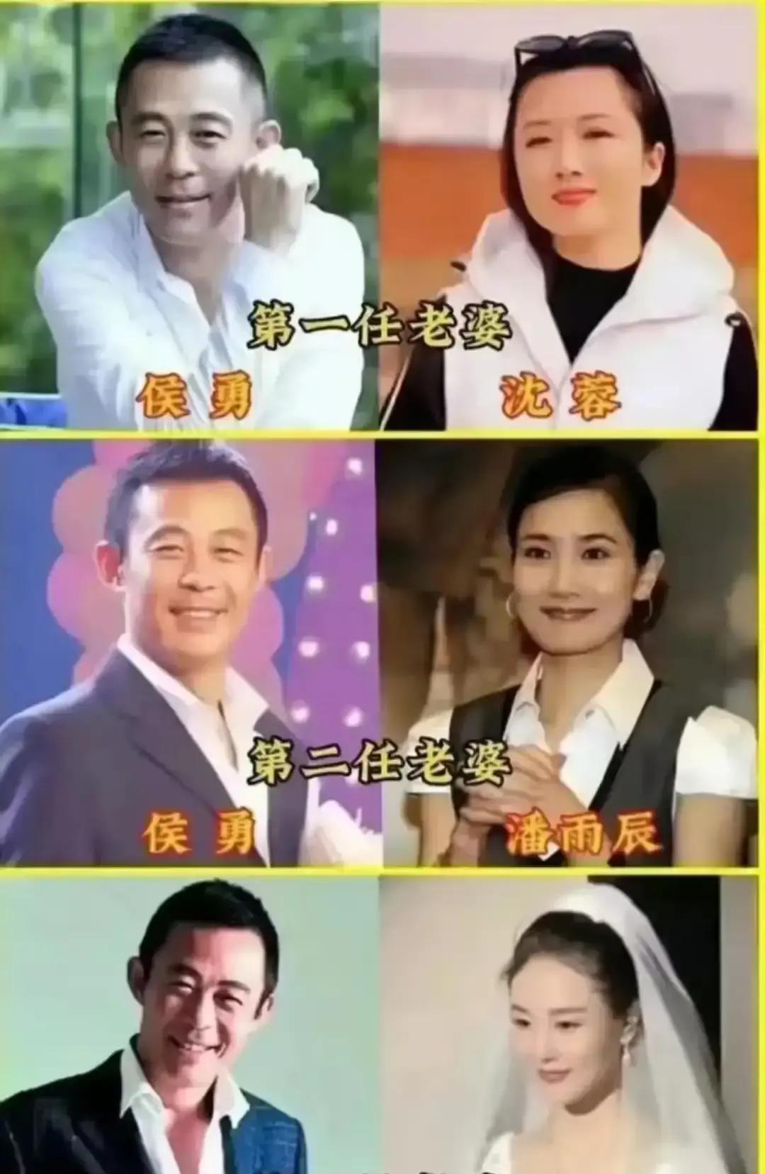 侯勇这演员，感情路上挺能折腾的。三段婚姻，最让人议论的就是和第二任妻子潘雨辰那段