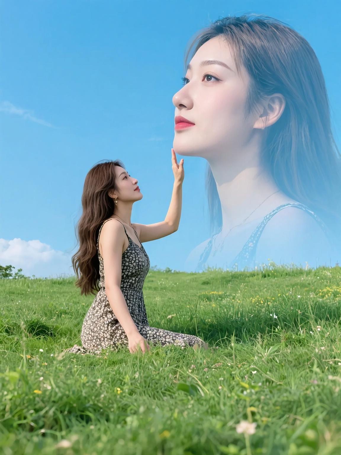 AI蓝天对视随拍 李梦