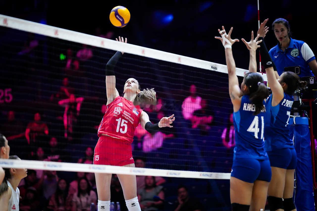 2026年世界女排联赛中国南京站泰国女排0-3塞尔维亚女排乌泽拉克17分（37扣