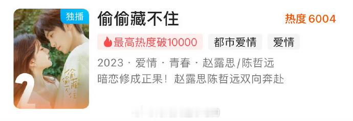 偷偷藏不住 飙升到👖站内TOP3..现在热度还破了6000...不懂就问，是刚