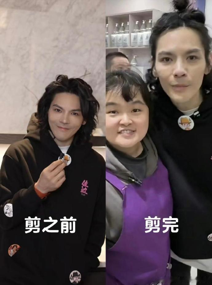 向佐找晓华3小时做新发型   向佐剪3小时出来的效果和我想象的不一样哈哈，一个不