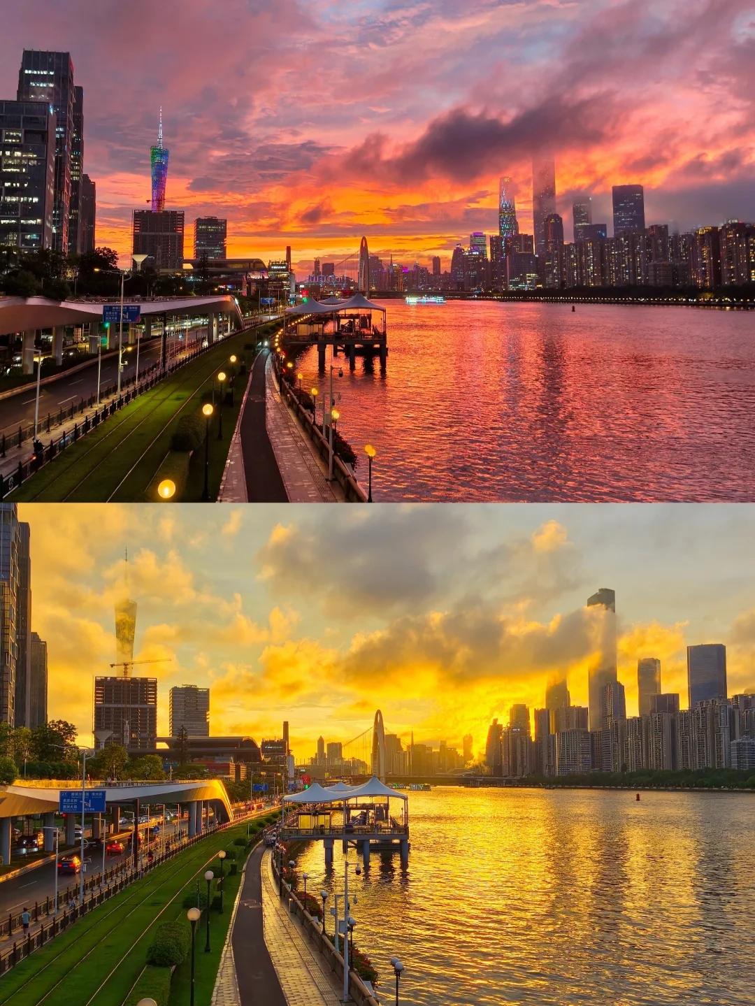 6.15广州的雨后世纪火烧云各位拍到了吗？