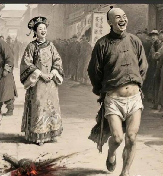 当大太监安德海被杀后，他的尸体被扒掉裤子，赤身裸体地在济南街头示众时，整个大清都