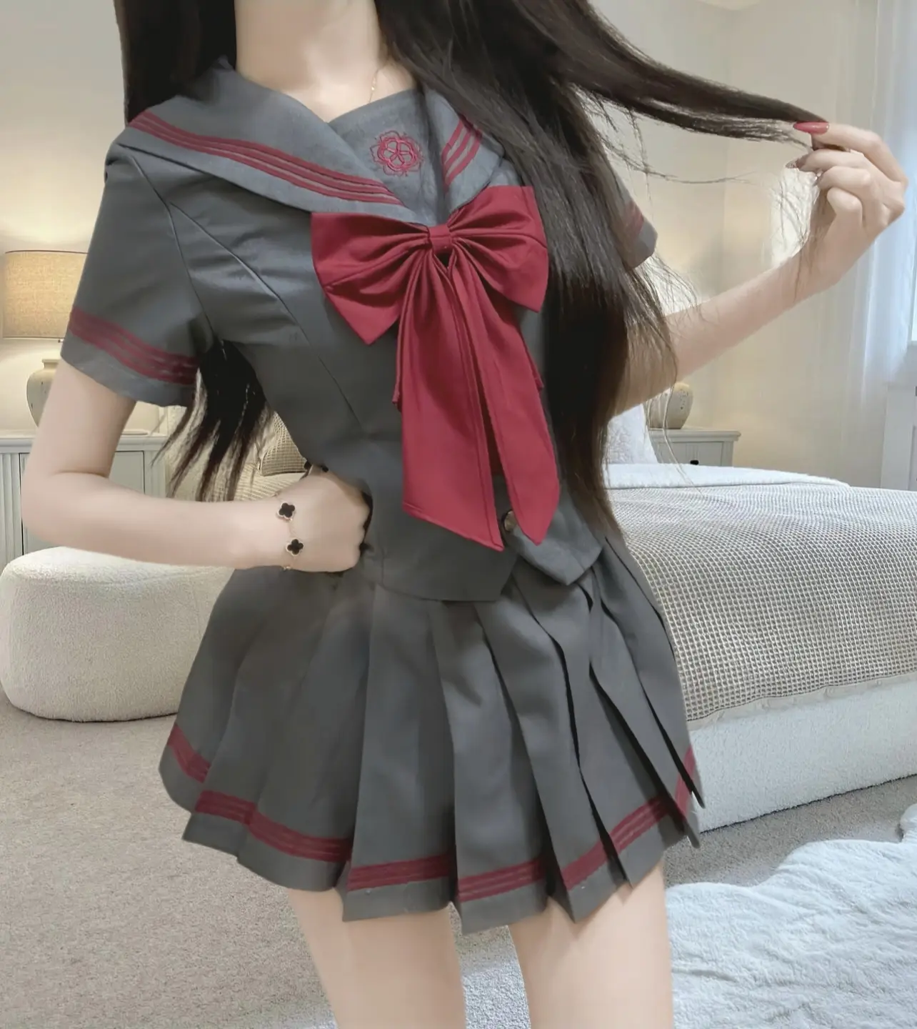 甜美学院风 蝴蝶结的系法 甜美显瘦穿搭 可甜可盐的学院风