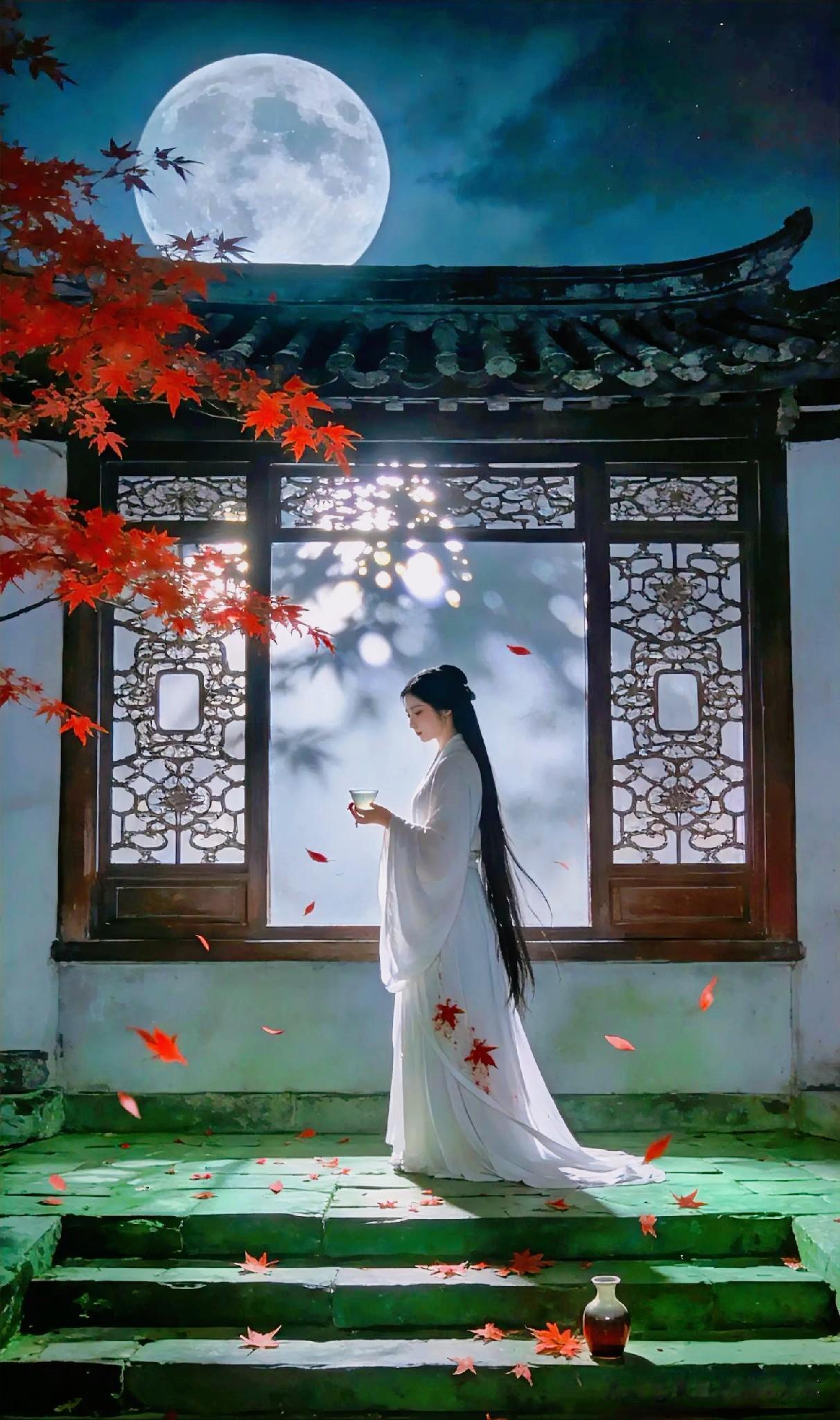 下联：夜久无眠秋月明
上联：有请雅士[玫瑰][玫瑰][玫瑰]