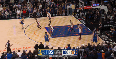 落后1分投3分！钵钵鸡真把自己当库里？
在今天NBA常规赛勇士对阵尼克斯的第四节