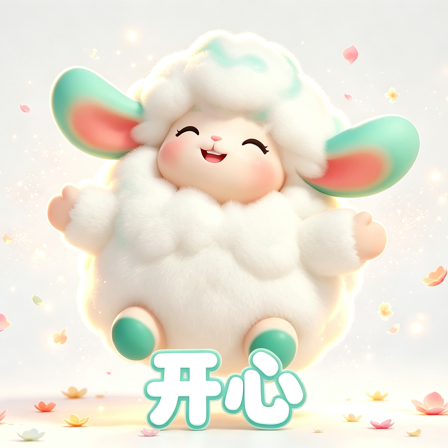 伊莫 云朵羊就是最可爱的宝宝做了六张云朵羊的可爱无水印表情包，喜欢的宝宝自取呀此