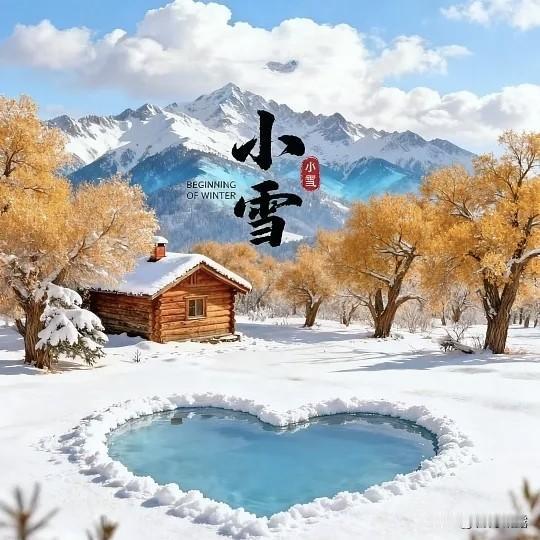 今日周六逢小雪节气，家乡也迎来了小雪节气。小雪节气是立冬后的第一个节气。在二十四