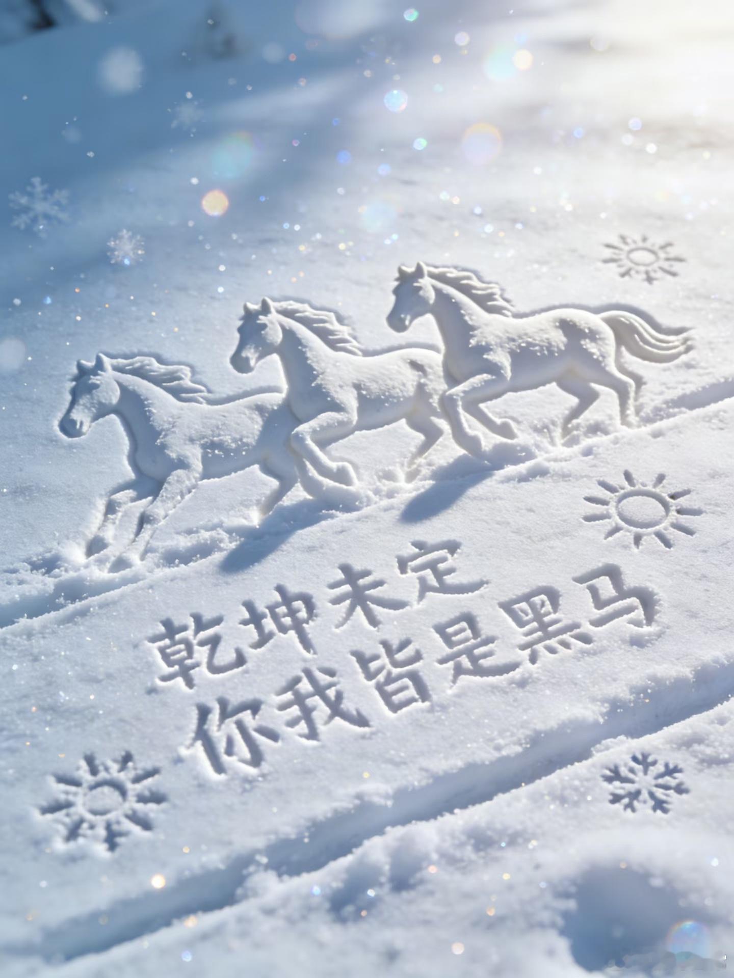 乾坤未定，你我皆是黑马。 