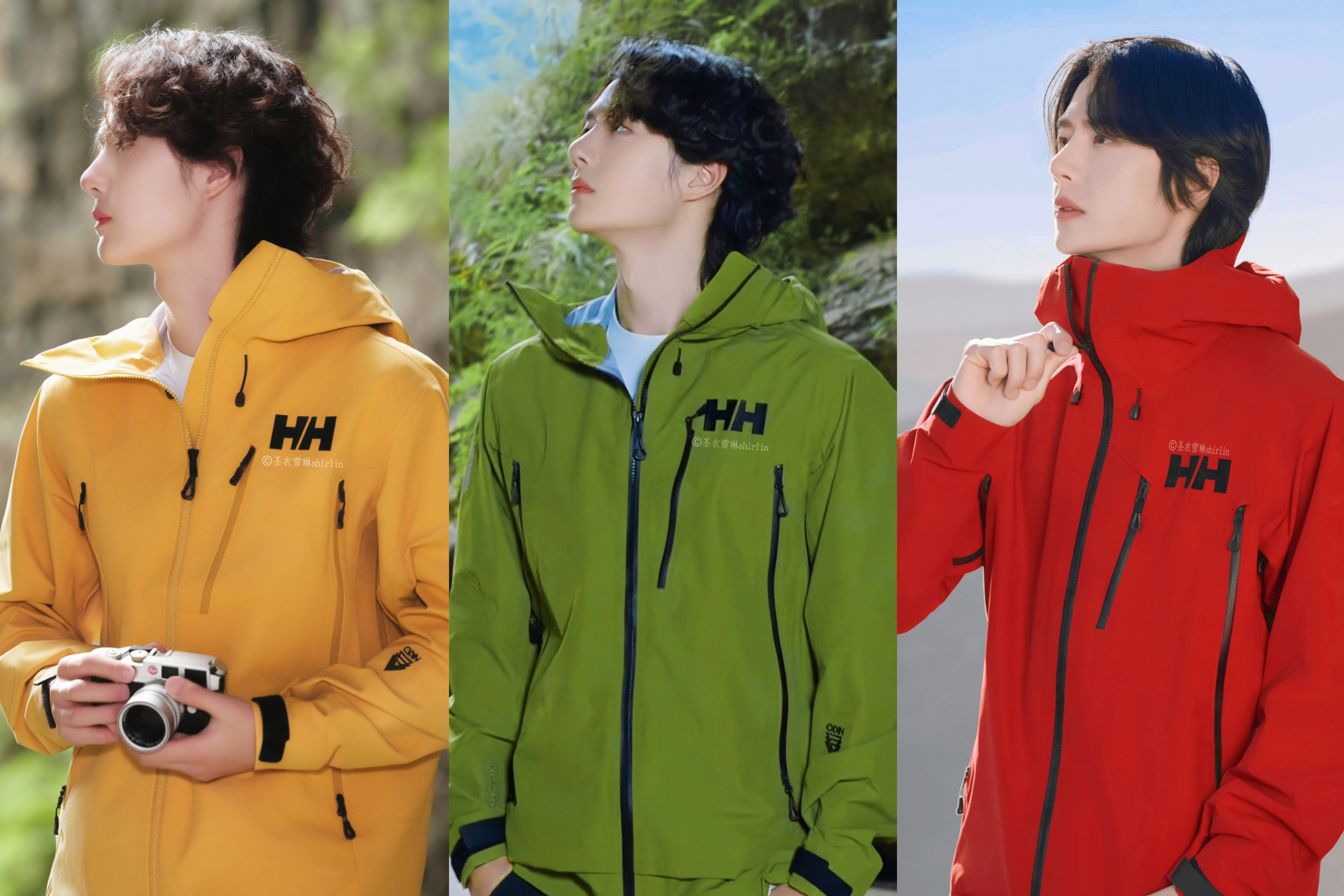 王一博好宠啊，三援色凑齐一套💛💚❤️. ​​​