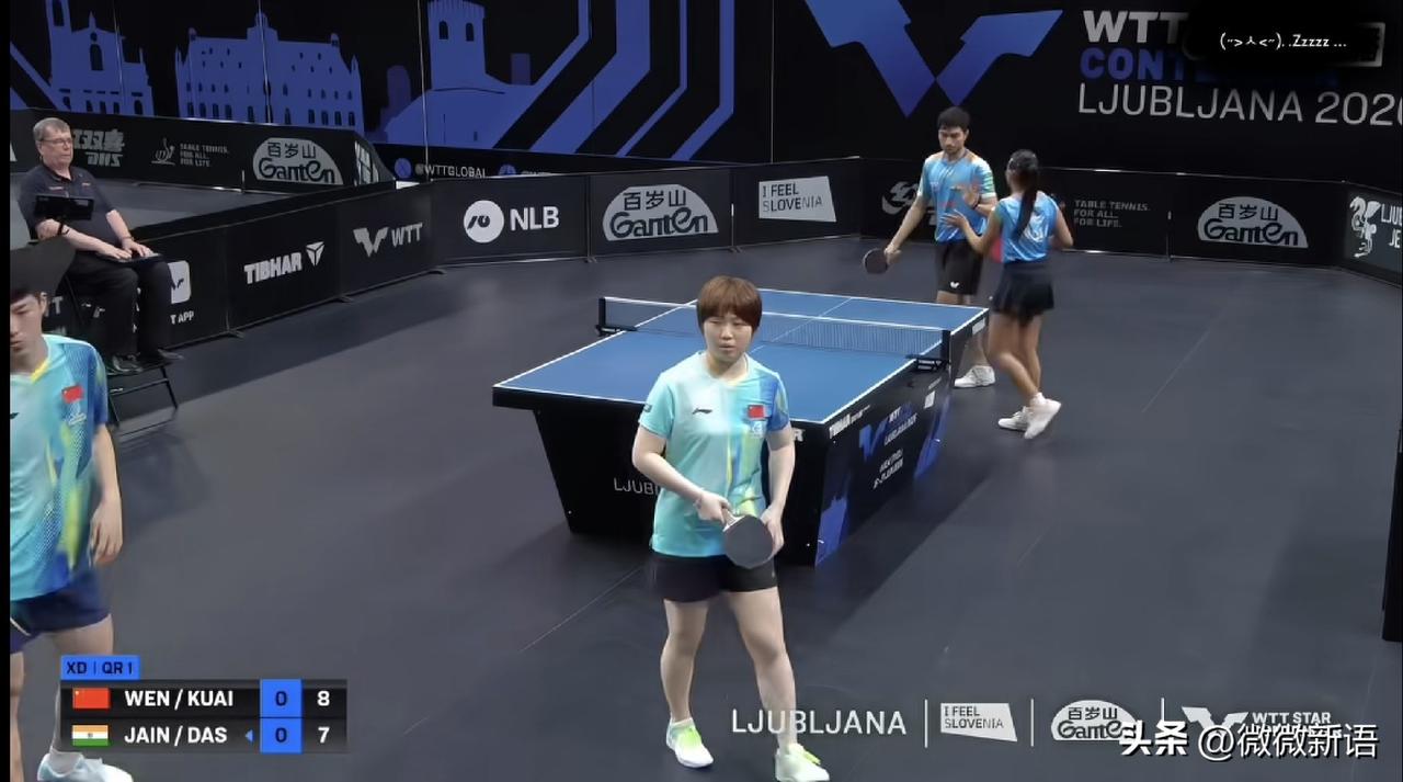 温瑞博/蒯曼晋级混双正赛，但是落位1/4区，首轮就对阵一号种子林仲勋/申裕斌。林
