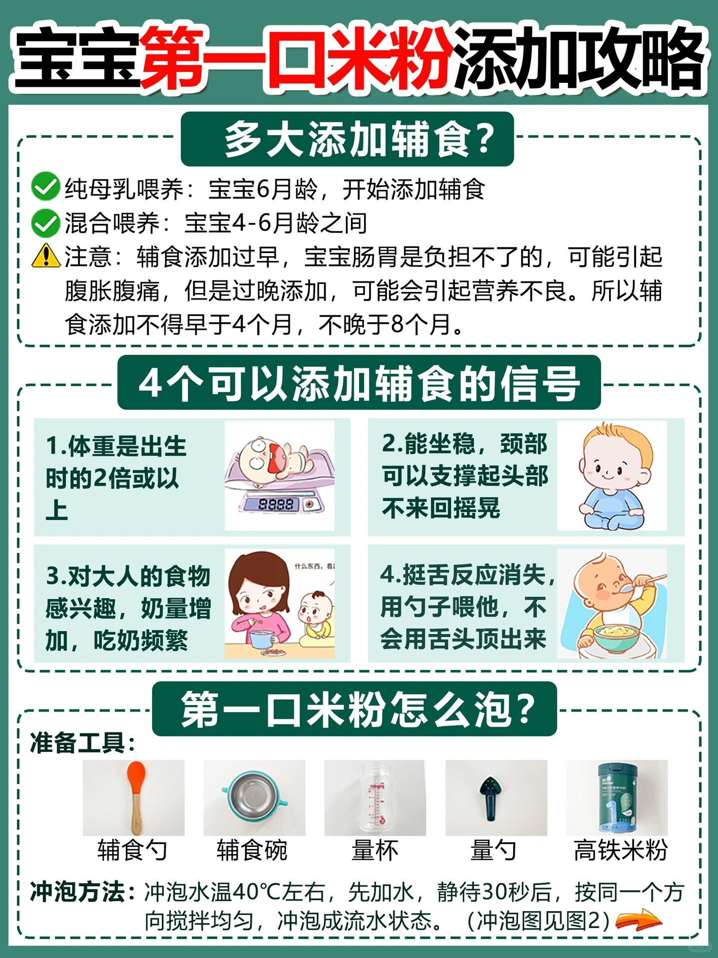 都让一下‼️超全宝宝第一口米粉添加攻略来啦