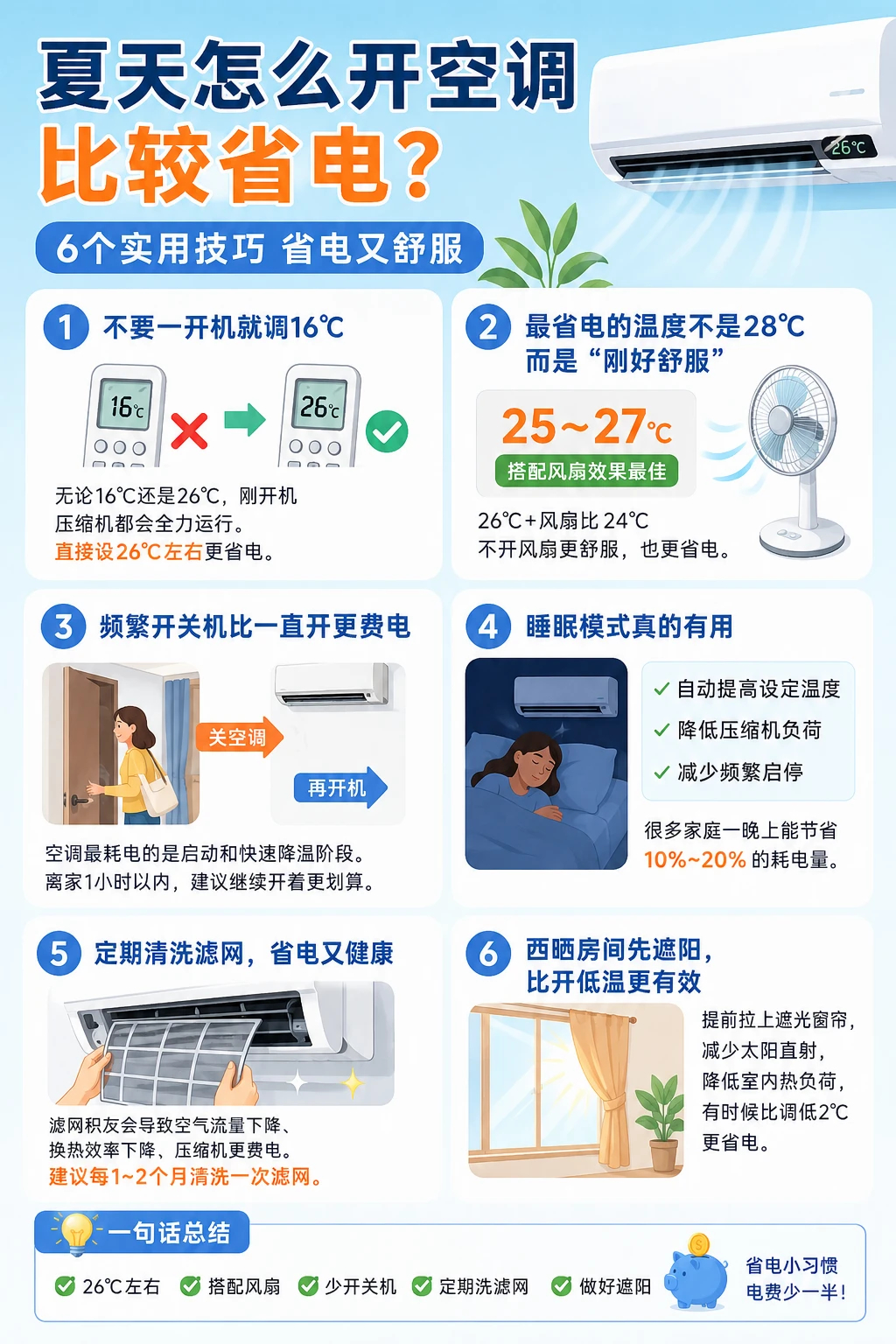 数码闲聊站空调28度会比26度省电吗 最省电的温度不是28℃，而是“刚好舒服”网