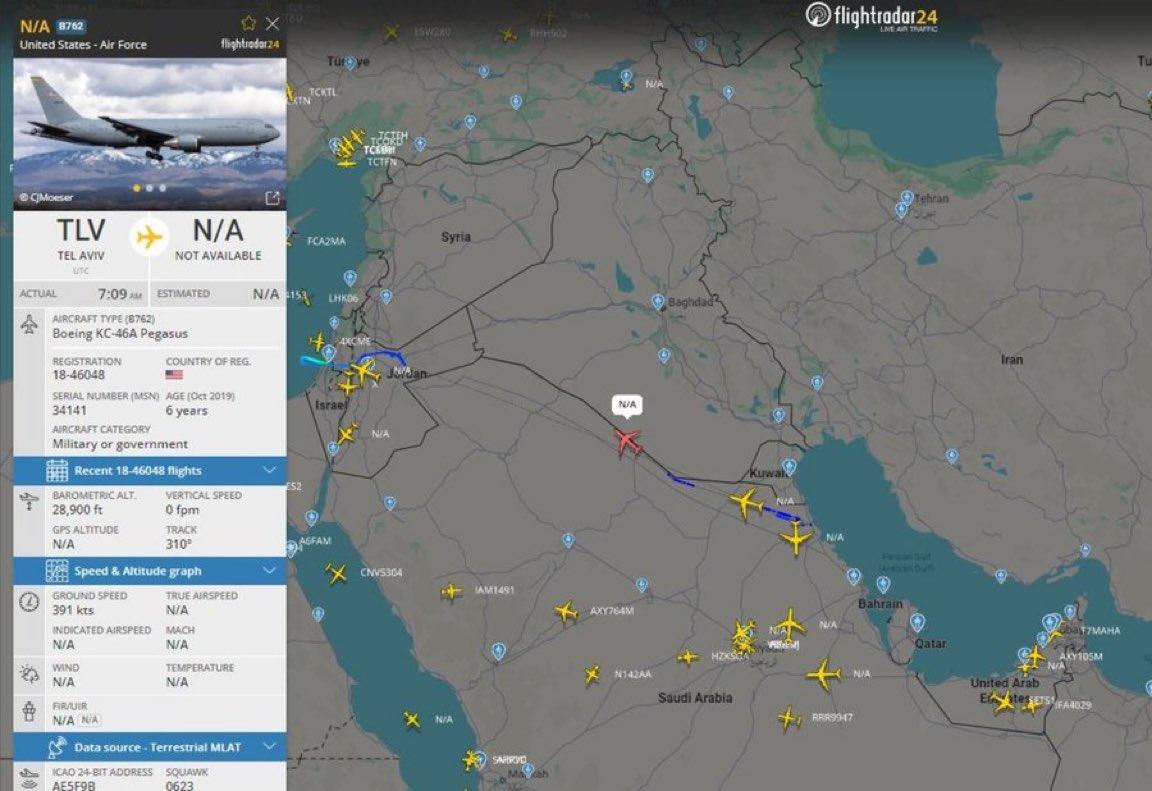 沙特阿拉伯允许以色列的战斗机以及美国的加油机飞越其领空，轰炸其与卡塔尔共享的伊朗