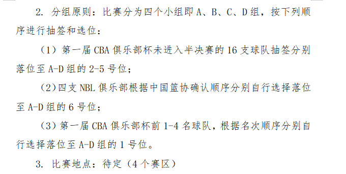 中国篮协印发《第二届CBA俱乐部杯竞赛规程》，参赛队伍由2025-2026赛季C