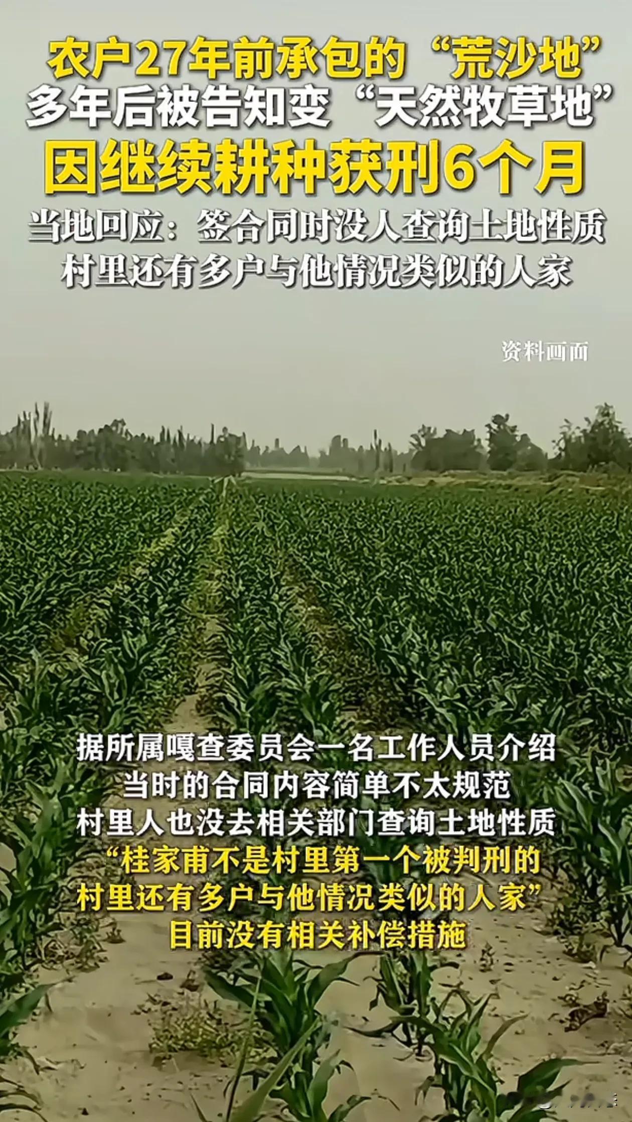 内蒙农户承包荒地多年后土地搞好了却被判刑罚款
真是离谱，啥事都有，
根据多家新闻