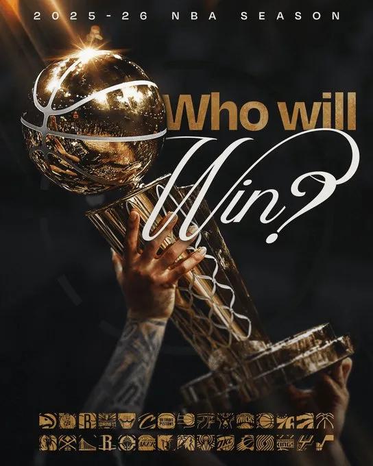 NBA官方晒出海报预热：“填空题，25-26赛季的总冠军将会是______？🏆