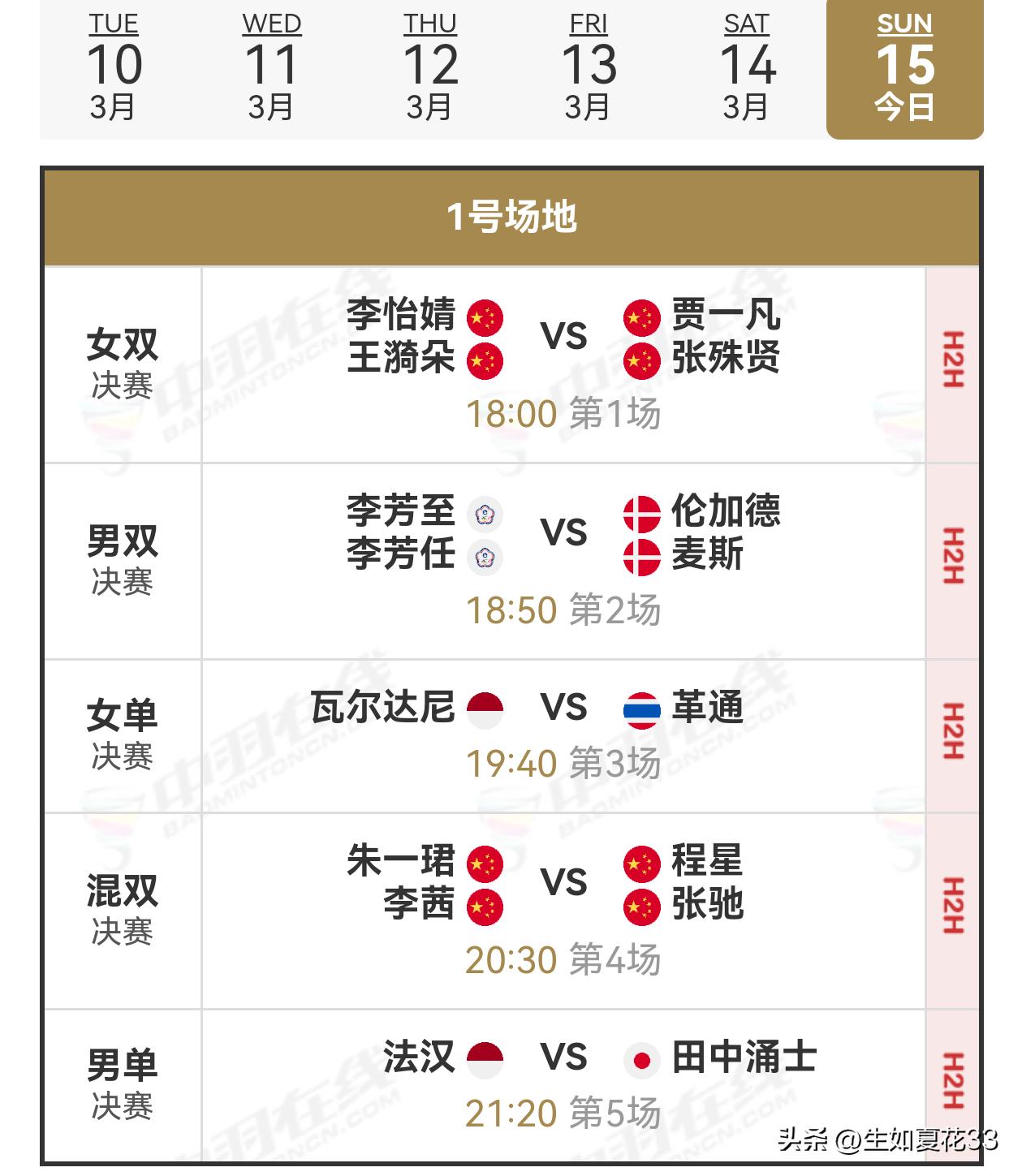 15日赛程2026年瑞士羽毛球公开赛 
    2026年瑞士羽毛球公开赛决赛于