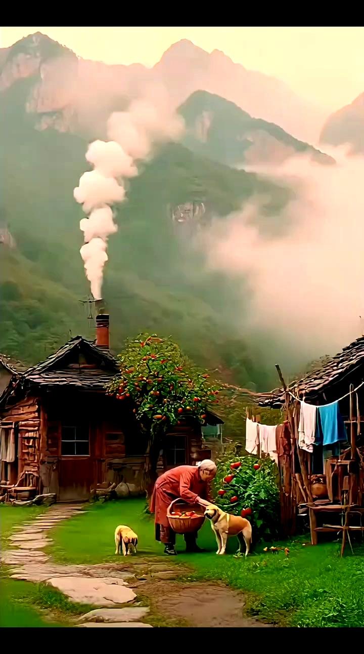 上联：炊烟袅凫约晨雾
下联：[加一][加一][加一][加一]
—————————