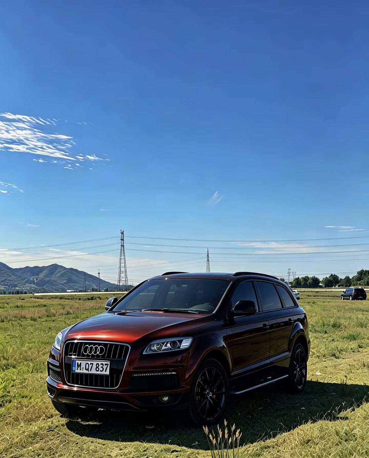 流金黑魅红特效漆 熏黑套件的Q7日常爱车分享 公路旅行越野suv suv自驾游 
