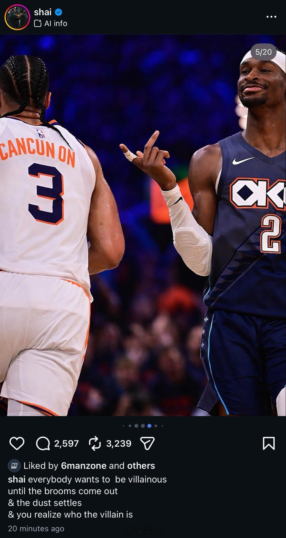 亚历山大发庆祝晋级Ins，把狄龙的球衣名字换成了“坎昆度假中”，并配文：每个人都