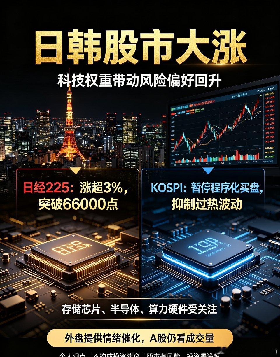 亚太市场情绪全面回暖！日韩股市集体走高，科技赛道迎来强力提振亚太早盘迎来轰轰烈烈