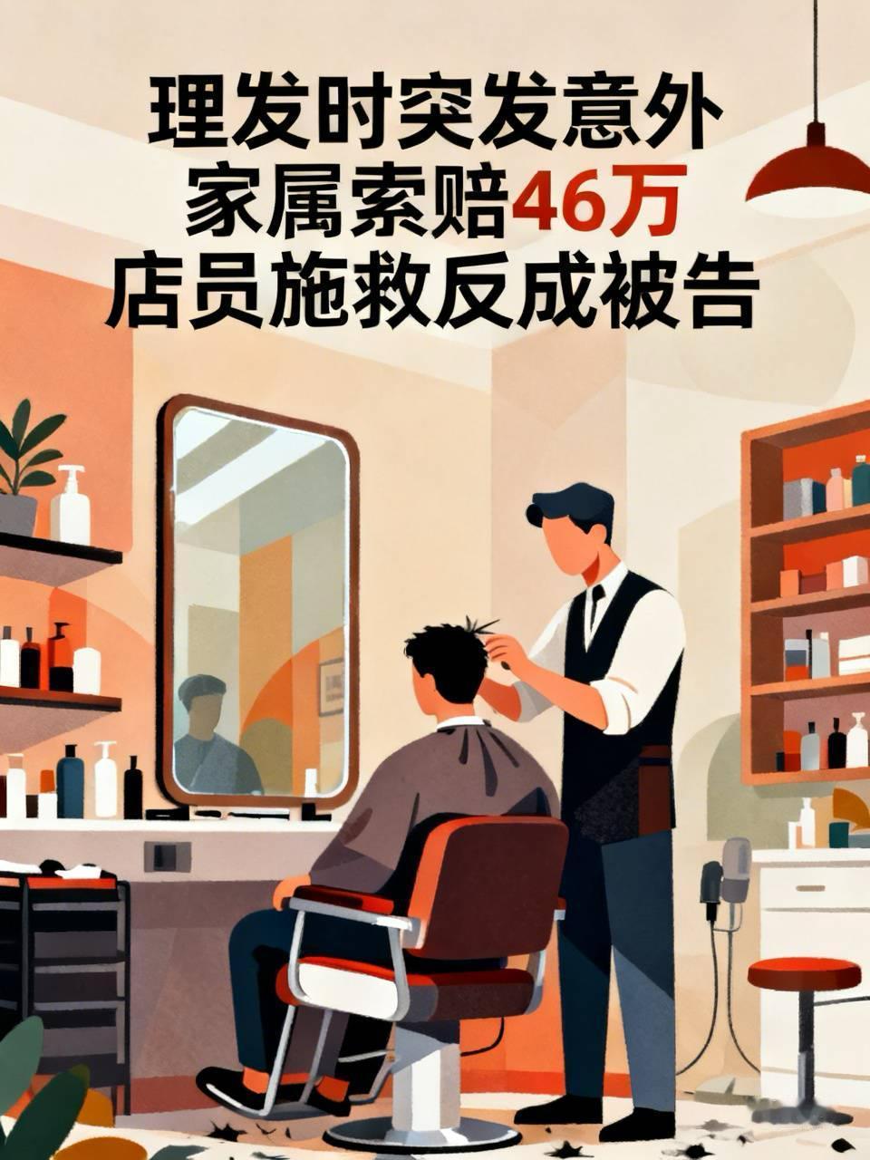 点个关注，听我说件让人心里一紧的事。

顾客理发时突然倒地，人没救回来，家属一纸