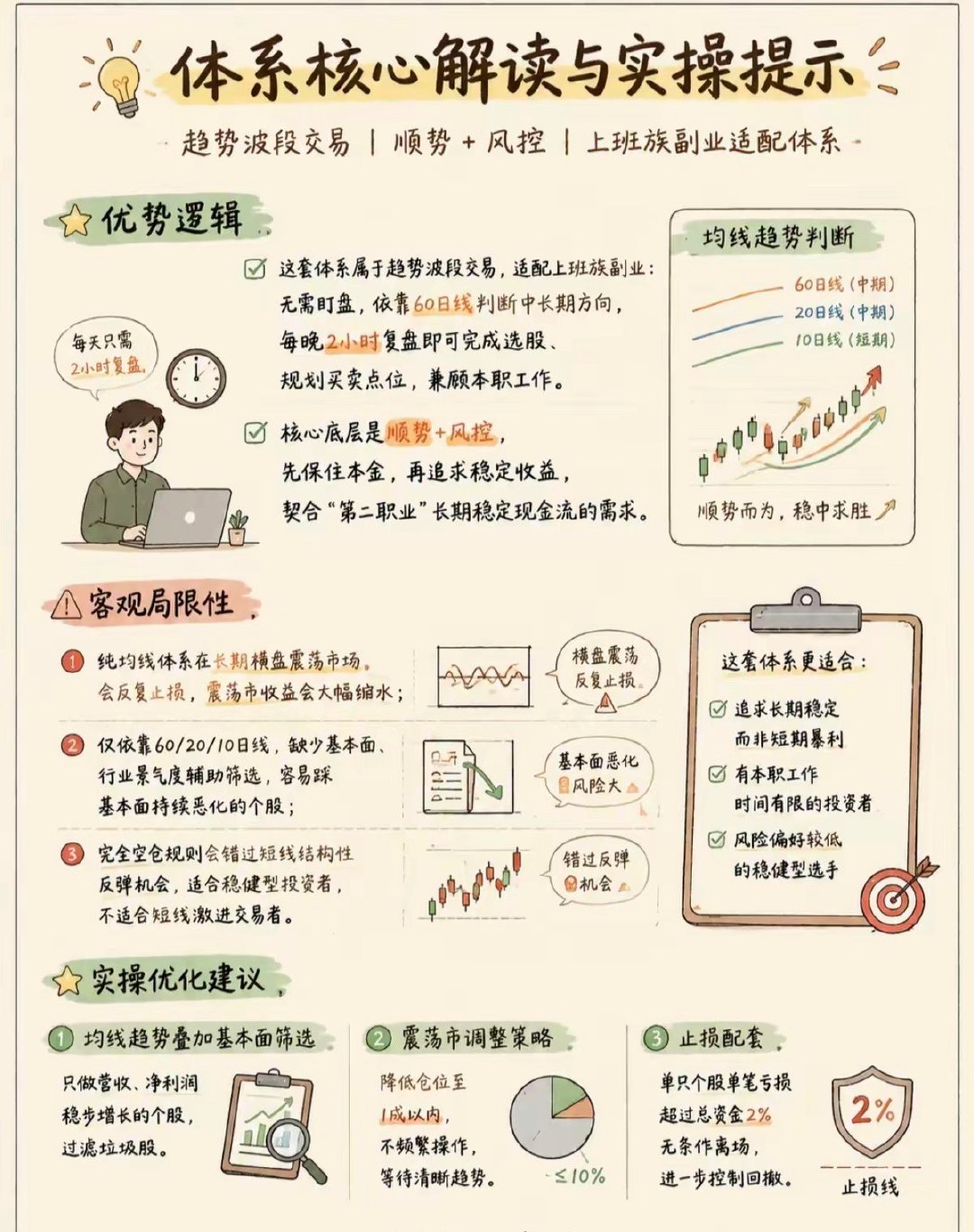 炒股先立交易规矩，少走五年弯路​​涨跌买卖、仓位风控、量价判断，这套完整交易体系