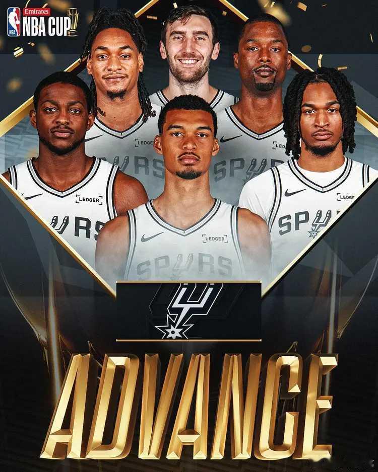 NBA杯继续进行，圣安东尼奥马刺队（18胜7负）赢球闯入NBA杯决赛。文班亚马复