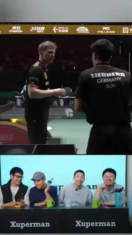 许昕带徐志胜跨界解说乒乓球明显是徐志胜带许昕跨界说脱口秀[笑哭]俩人整个相声式解