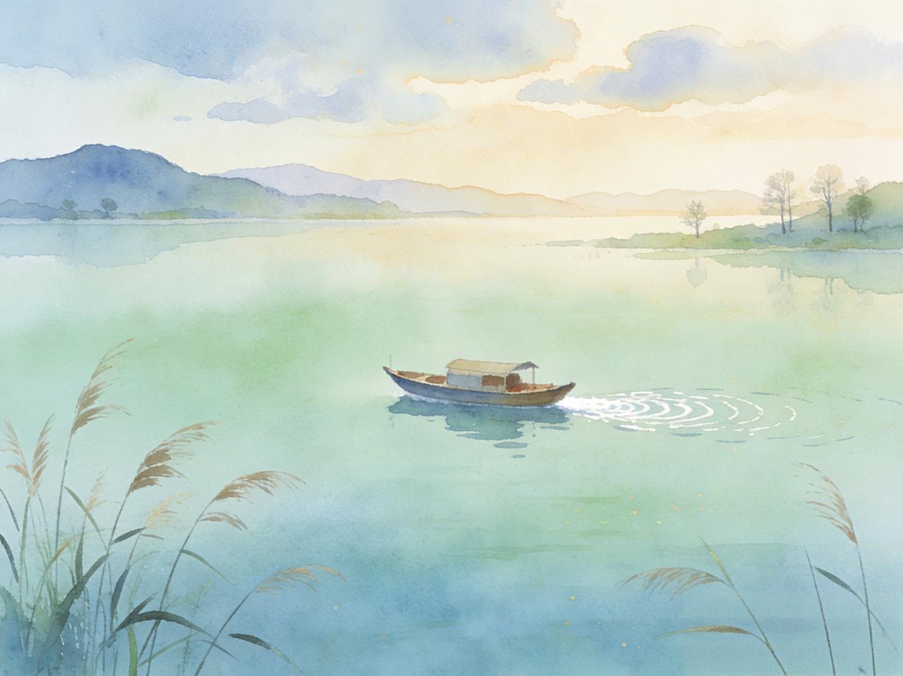 标题：轻舟已过，岁月温柔
时光不语，却回答所有问题。那些曾经以为跨不过去的坎，走