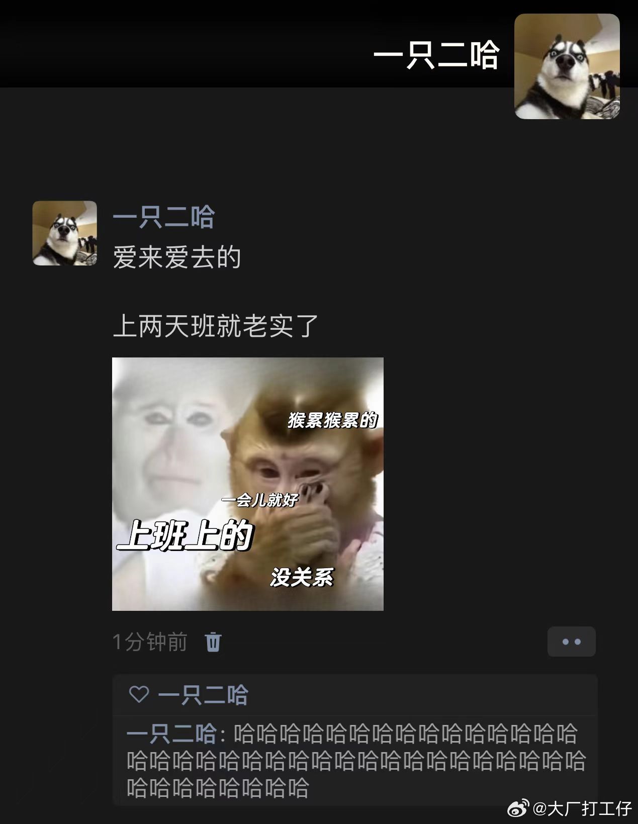 上两天班就老实了[苦涩] ​​​