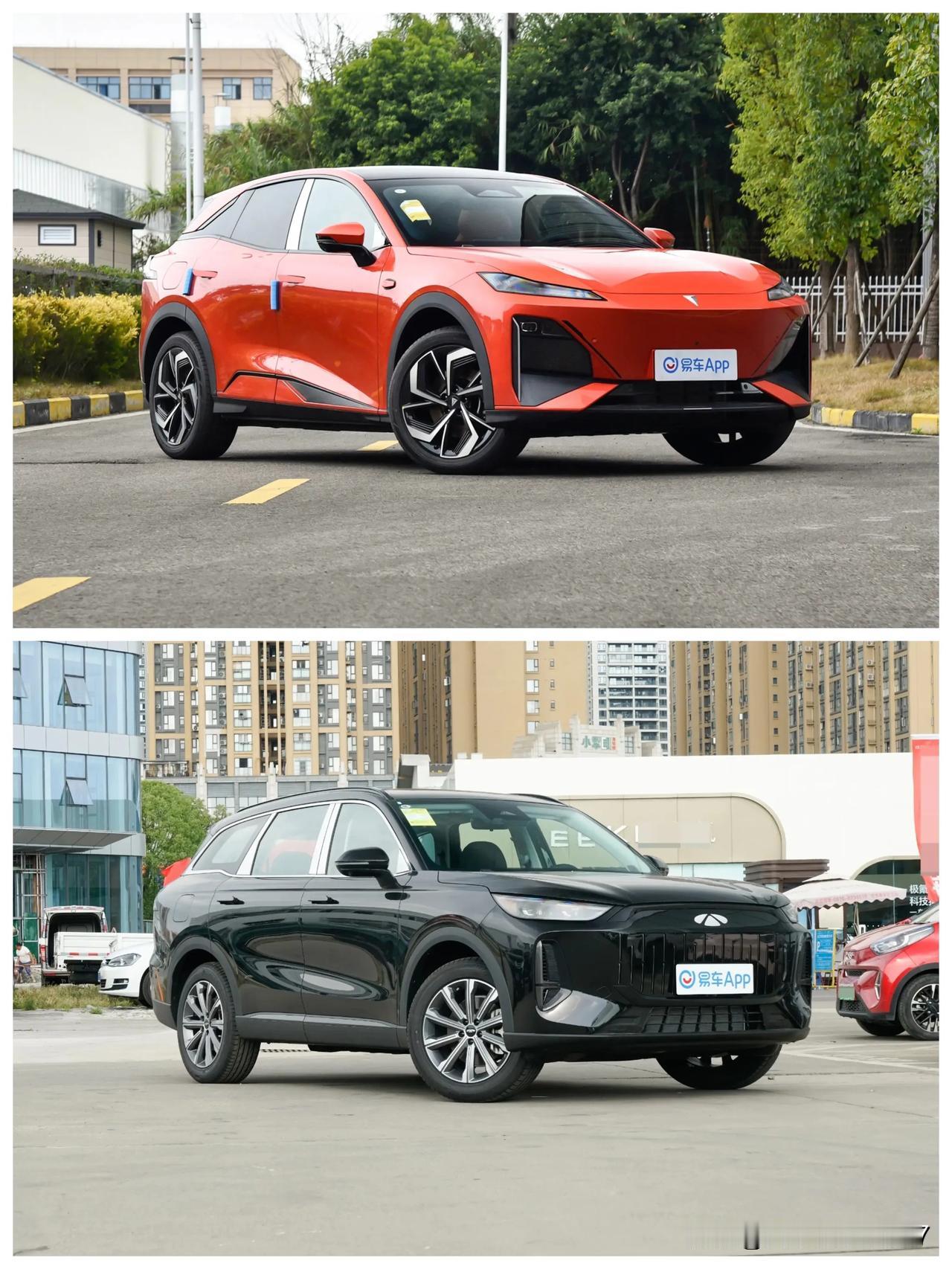 深蓝S07与风云T9，均为插电式中型SUV，前者为增程式，后者为插电混动式。颇为