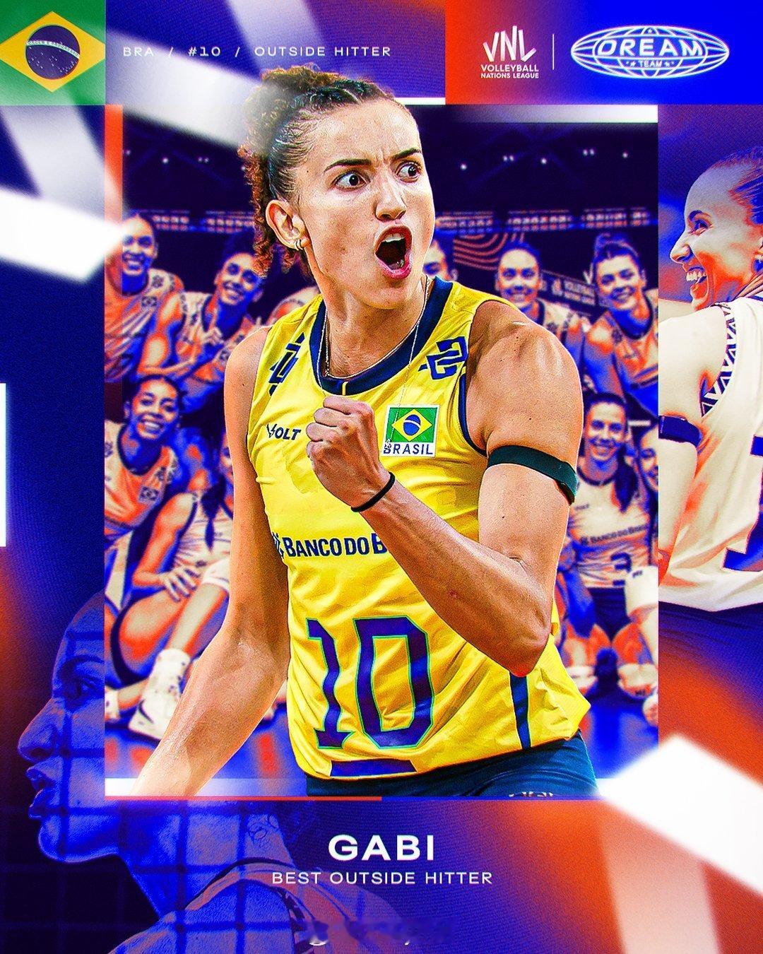 2025世界女排联赛 梦之队最佳主攻——加比🇧🇷好了，维基百科上的不靠谱[d