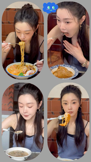 宋轶的吃货属性藏不住了 这吃的也太香了吧，把我都给看饿了 ​​​