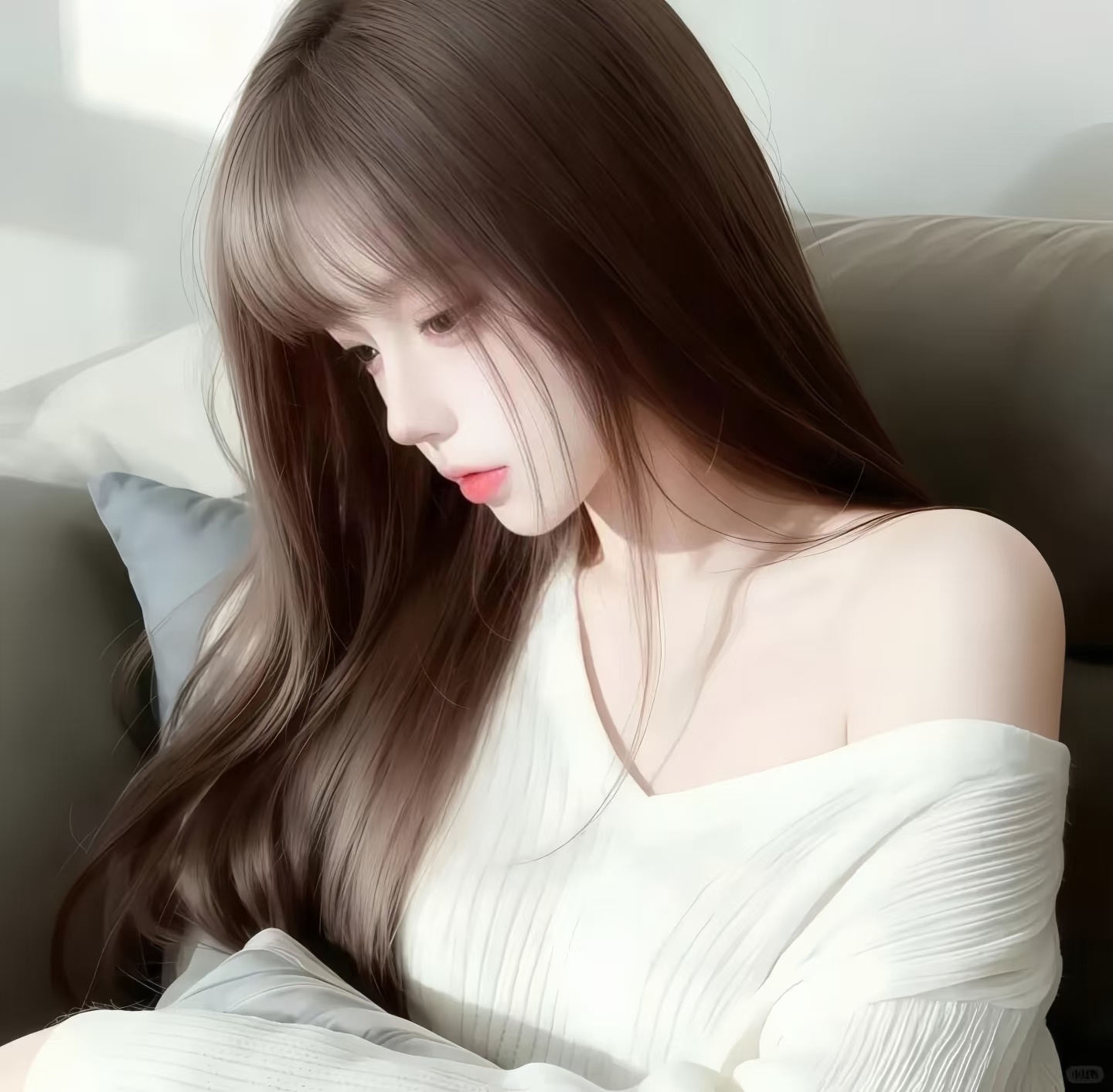 𝙒𝙚𝘾𝙝𝙖𝙩个性女头｜女生头像｜无水印｜氛围感 ｜白色系 
