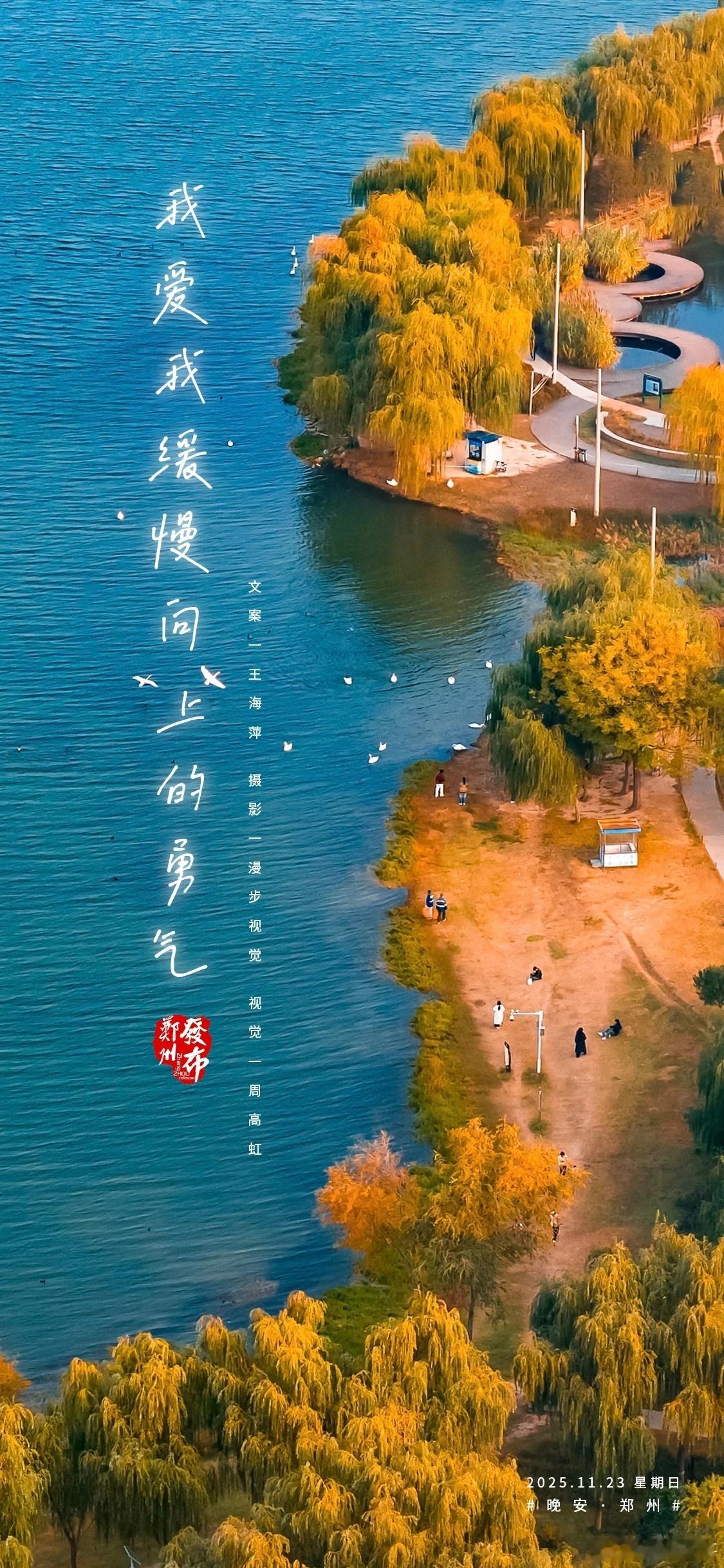 【晚安海报】我爱我缓慢向上的勇气。晚安，郑州。 