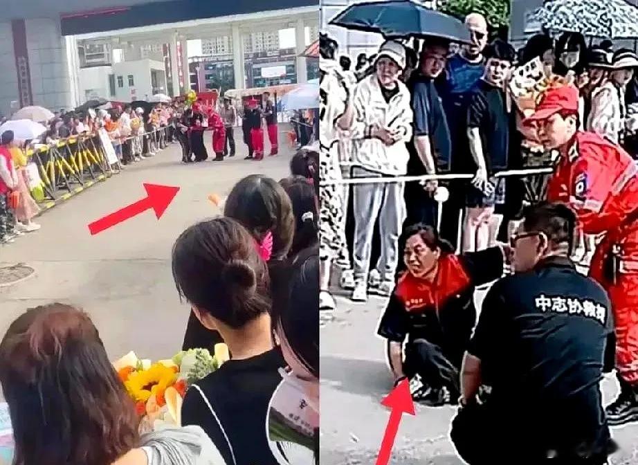 高考的是我 想出片的是我妈今年高考，某考场发生这样一件事，考场外一位女性家长坐在