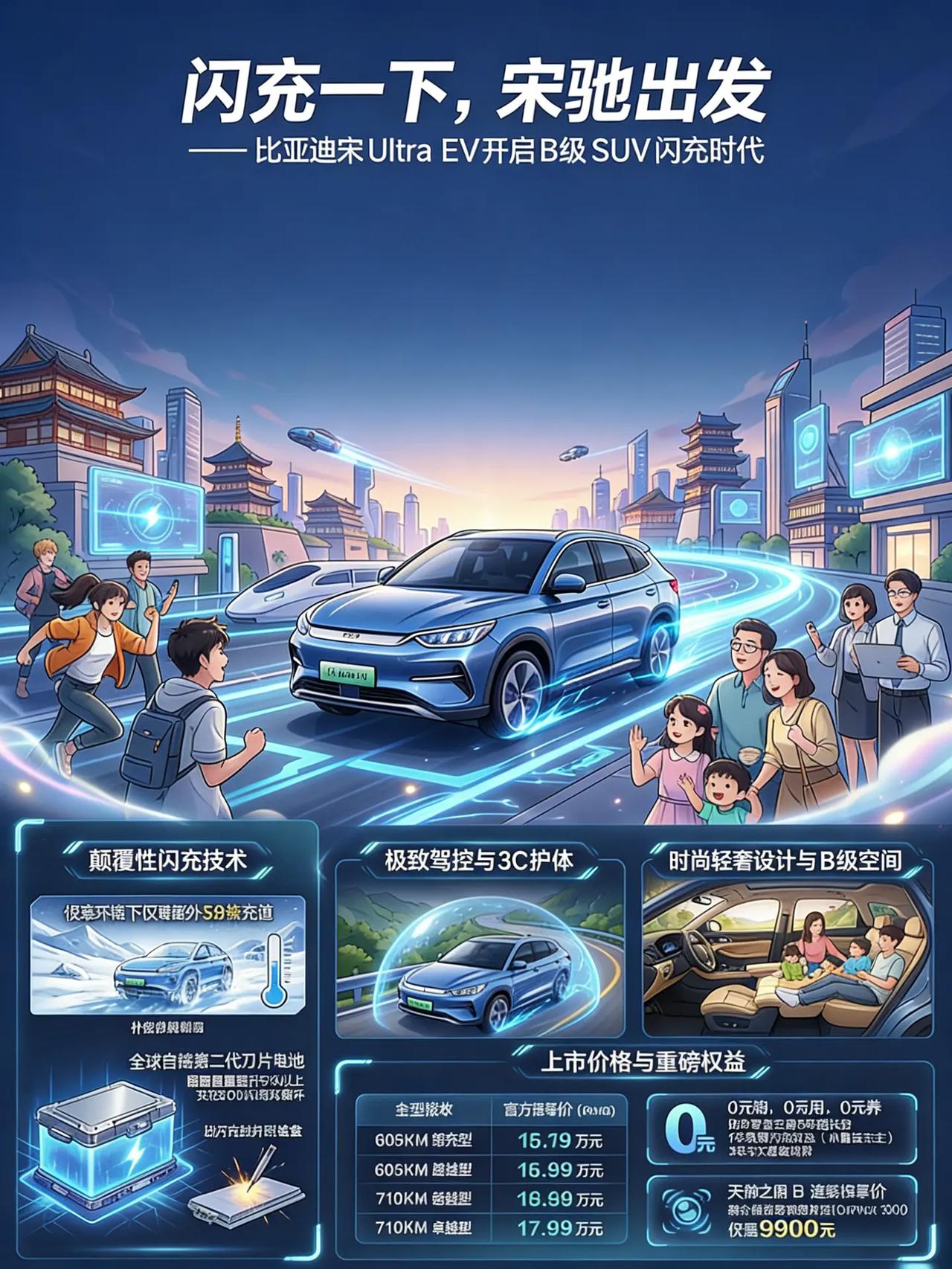 一图看懂 比亚迪宋Ultra EV。一图看懂 比亚迪宋Ultra EV开启B级S